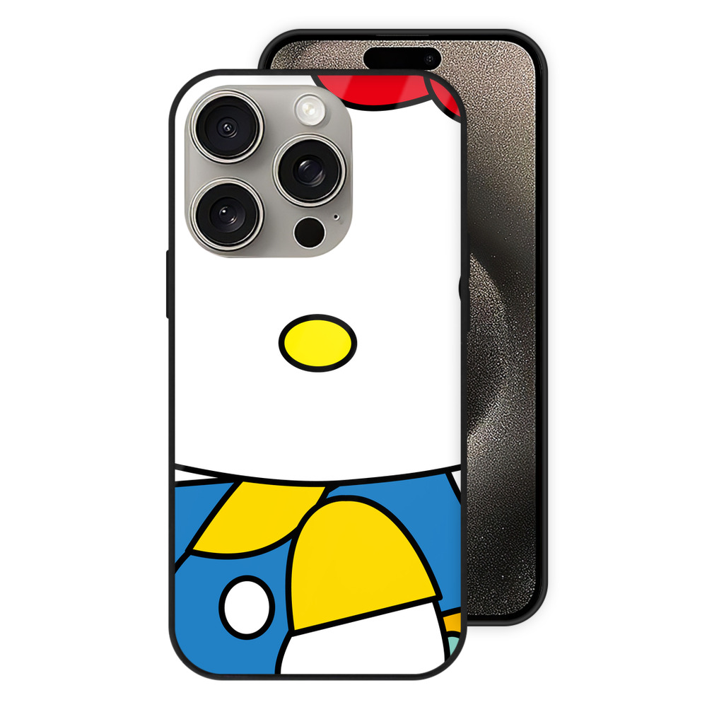 （画像用） Hello Kitty ハローキティ 【iPhone15Pro対応】スマホケース 耐衝撃＆黄変防止 背面ガラス