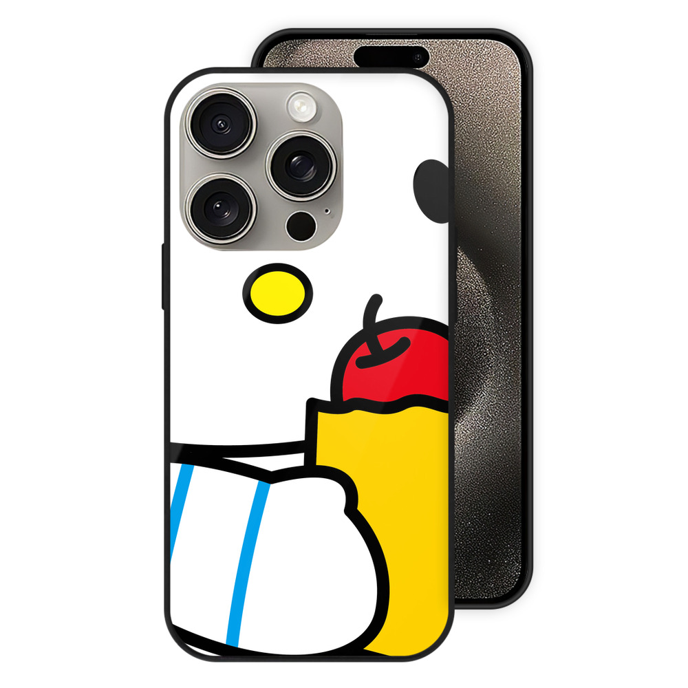 （画像用） Hello Kitty ハローキティ 【iPhone15Pro対応】スマホケース 耐衝撃＆黄変防止 背面ガラス