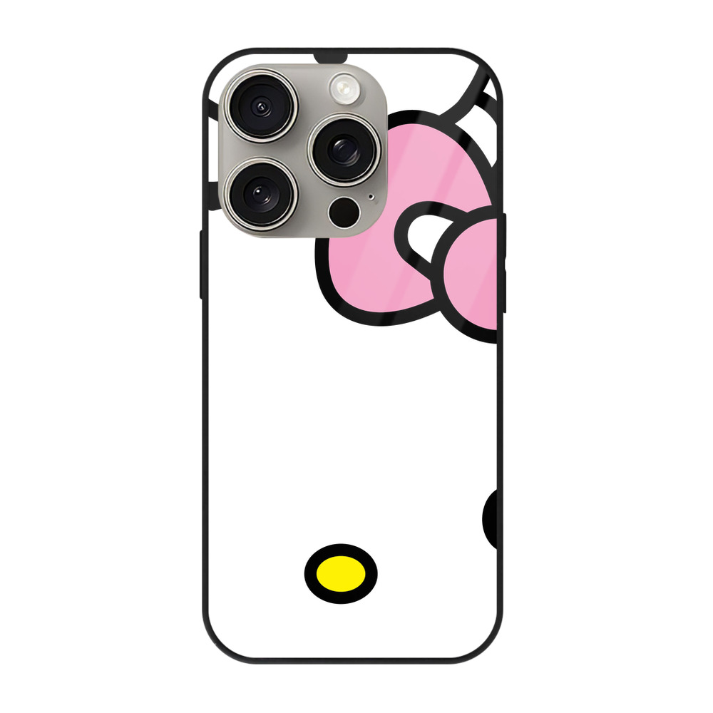 （画像用） Hello Kitty ハローキティ 【iPhone15Pro対応】スマホケース 耐衝撃＆黄変防止 背面ガラス