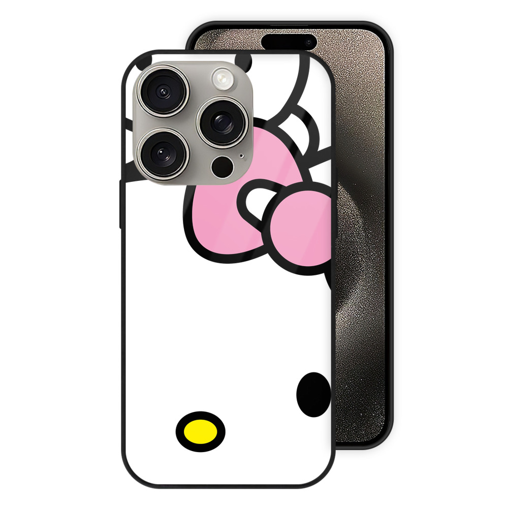 （画像用） Hello Kitty ハローキティ 【iPhone15Pro対応】スマホケース 耐衝撃＆黄変防止 背面ガラス