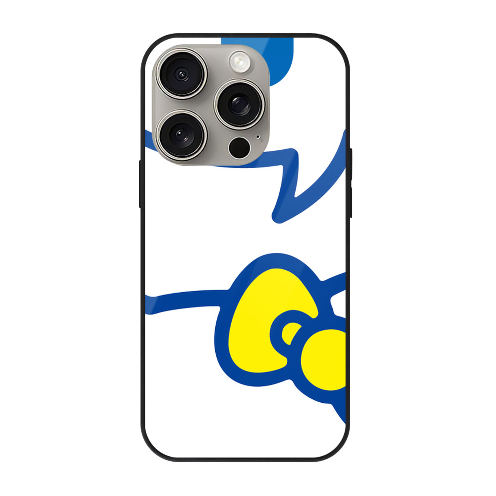 （画像用） Hello Kitty ハローキティ 【iPhone15Pro対応】スマホケース 耐衝撃＆黄変防止 背面ガラス