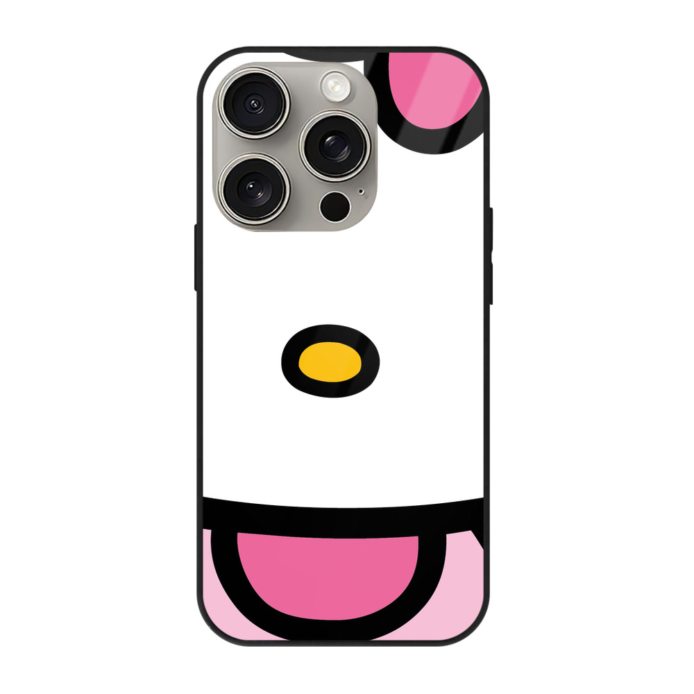 （画像用） Hello Kitty ハローキティ 【iPhone15Pro対応】スマホケース 耐衝撃＆黄変防止 背面ガラス
