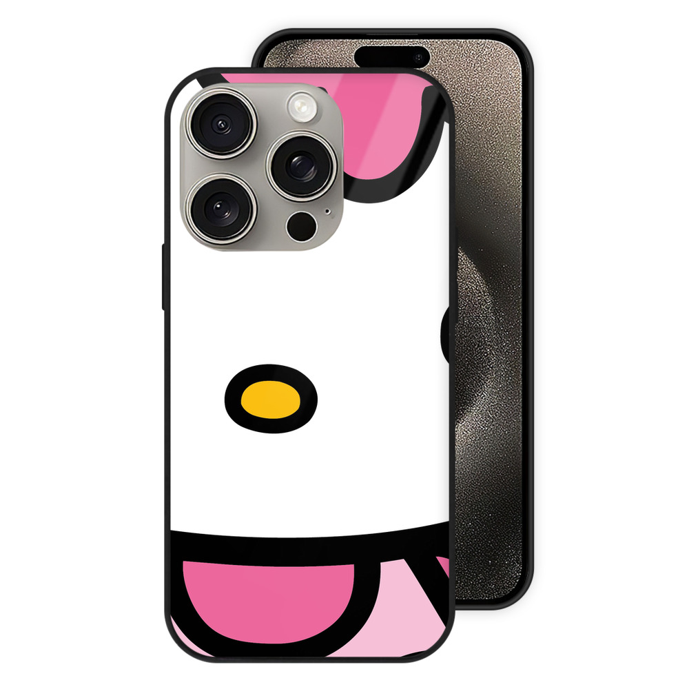 （画像用） Hello Kitty ハローキティ 【iPhone15Pro対応】スマホケース 耐衝撃＆黄変防止 背面ガラス