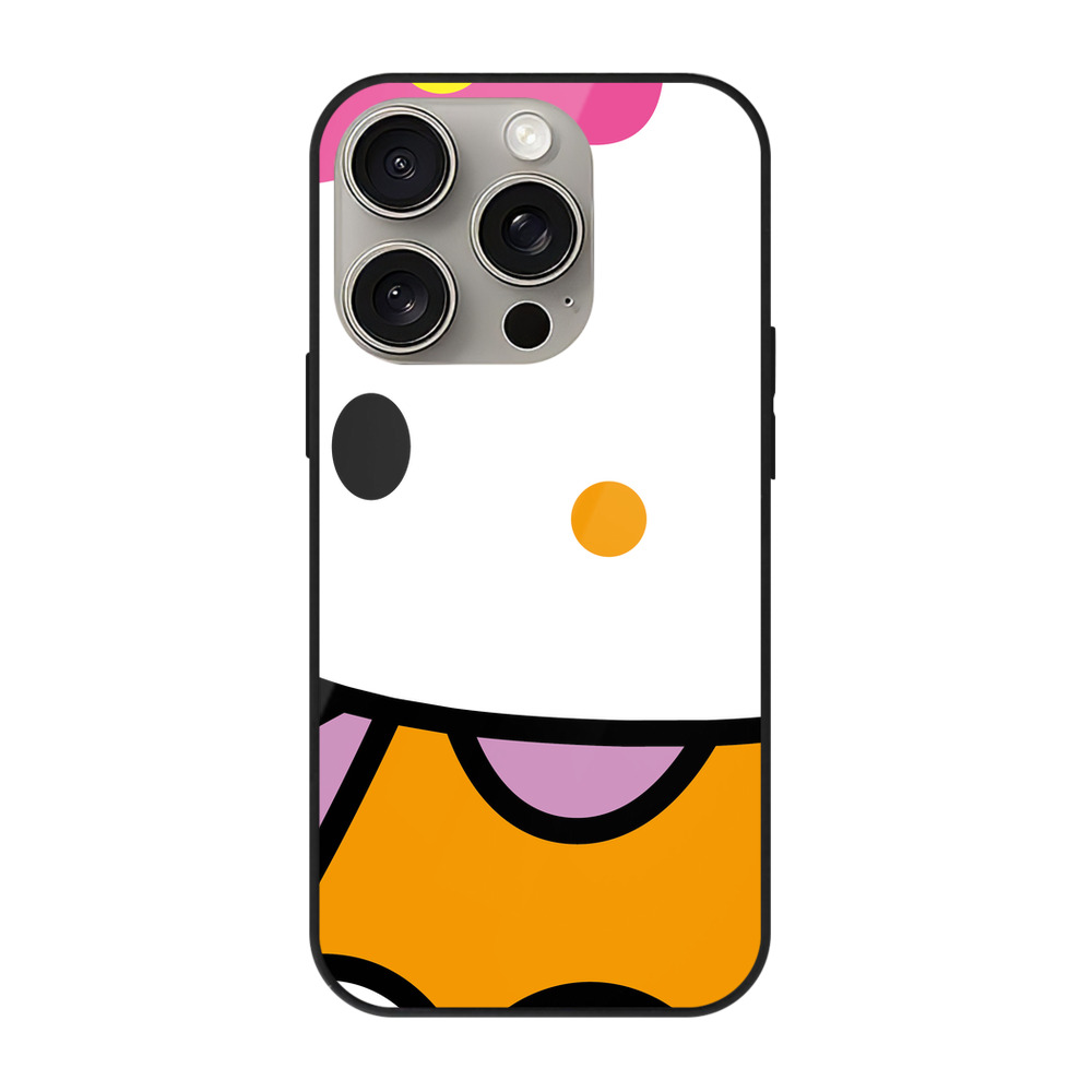 （画像用） Hello Kitty ハローキティ 【iPhone15Pro対応】スマホケース 耐衝撃＆黄変防止 背面ガラス