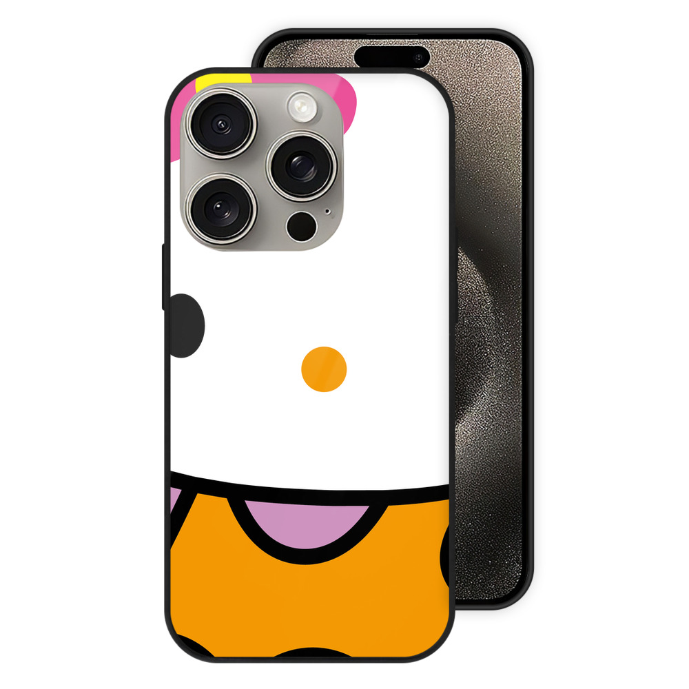 （画像用） Hello Kitty ハローキティ 【iPhone15Pro対応】スマホケース 耐衝撃＆黄変防止 背面ガラス