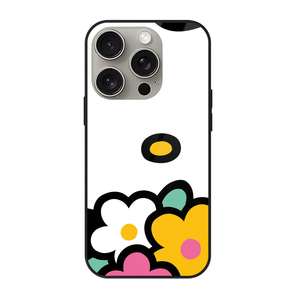 （画像用） Hello Kitty ハローキティ 【iPhone15Pro対応】スマホケース 耐衝撃＆黄変防止 背面ガラス