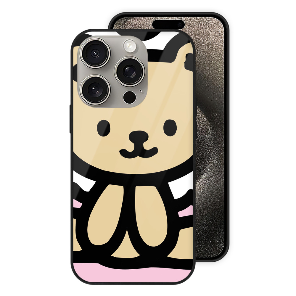 （画像用） Hello Kitty ハローキティ 【iPhone15Pro対応】スマホケース 耐衝撃＆黄変防止 背面ガラス