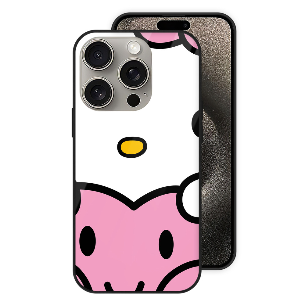 （画像用） Hello Kitty ハローキティ 【iPhone15Pro対応】スマホケース 耐衝撃＆黄変防止 背面ガラス