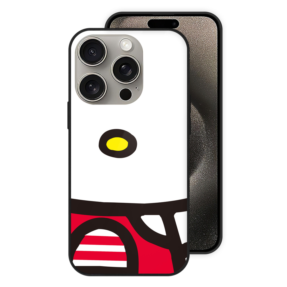 （画像用） Hello Kitty ハローキティ 【iPhone15Pro対応】スマホケース 耐衝撃＆黄変防止 背面ガラス