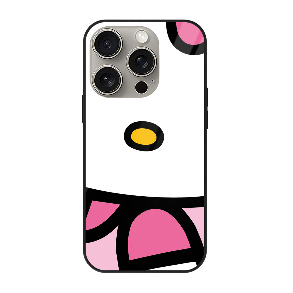 （画像用） Hello Kitty ハローキティ 【iPhone15Pro対応】スマホケース 耐衝撃＆黄変防止 背面ガラス