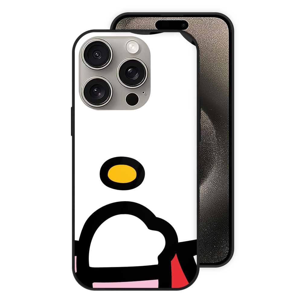 （画像用） Hello Kitty ハローキティ 【iPhone15Pro対応】スマホケース 耐衝撃＆黄変防止 背面ガラス