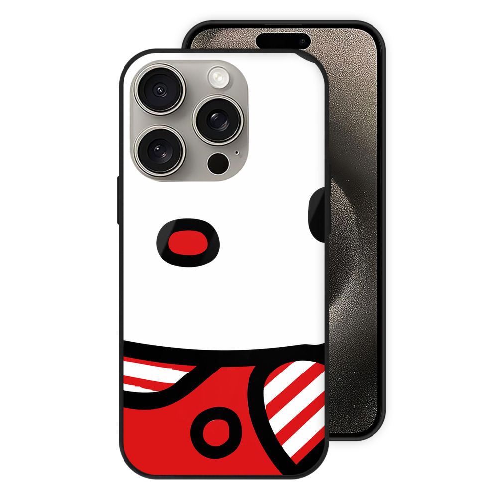 （画像用） Hello Kitty ハローキティ 【iPhone15Pro対応】スマホケース 耐衝撃＆黄変防止 背面ガラス
