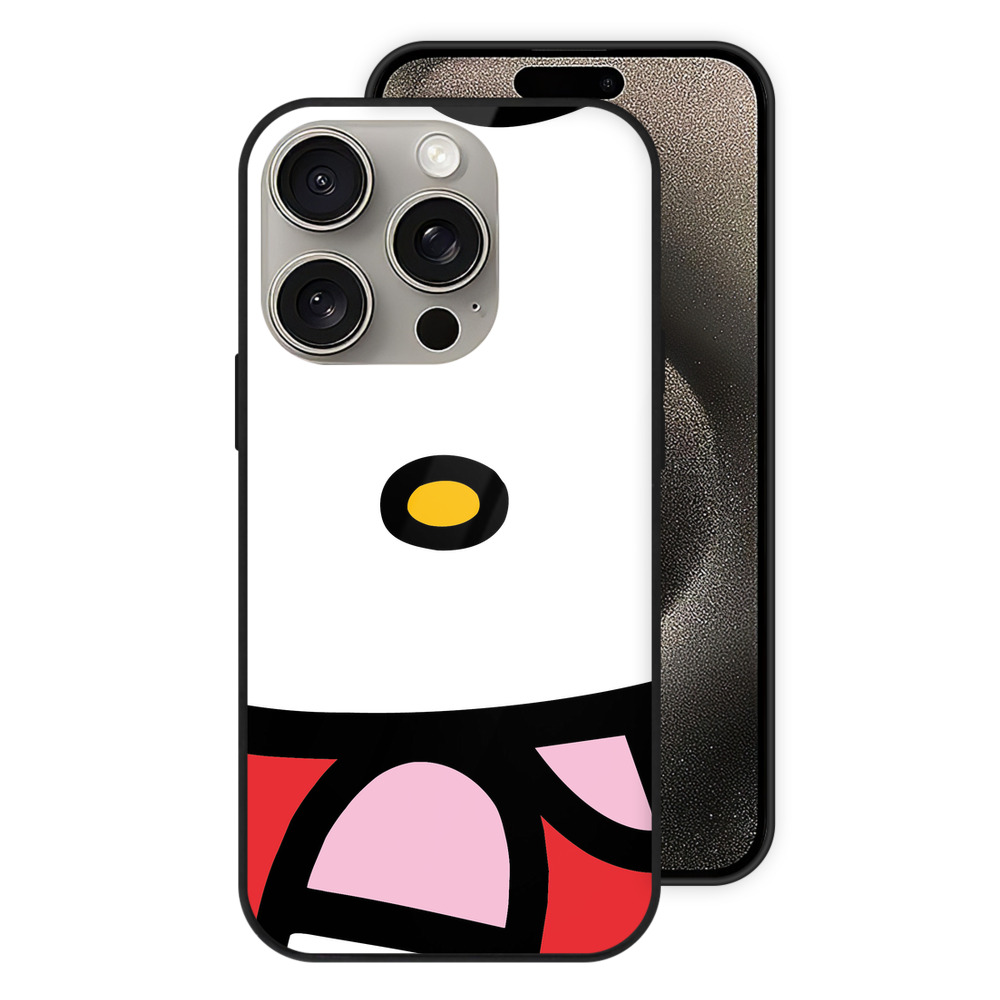 （画像用） Hello Kitty ハローキティ 【iPhone15Pro対応】スマホケース 耐衝撃＆黄変防止 背面ガラス