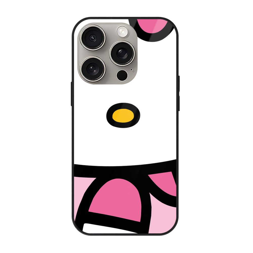 （画像用） Hello Kitty ハローキティ 【iPhone15Pro対応】スマホケース 耐衝撃＆黄変防止 背面ガラス