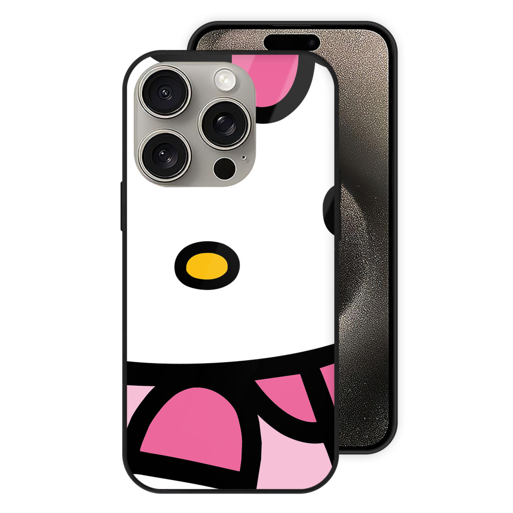 （画像用） Hello Kitty ハローキティ 【iPhone15Pro対応】スマホケース 耐衝撃＆黄変防止 背面ガラス