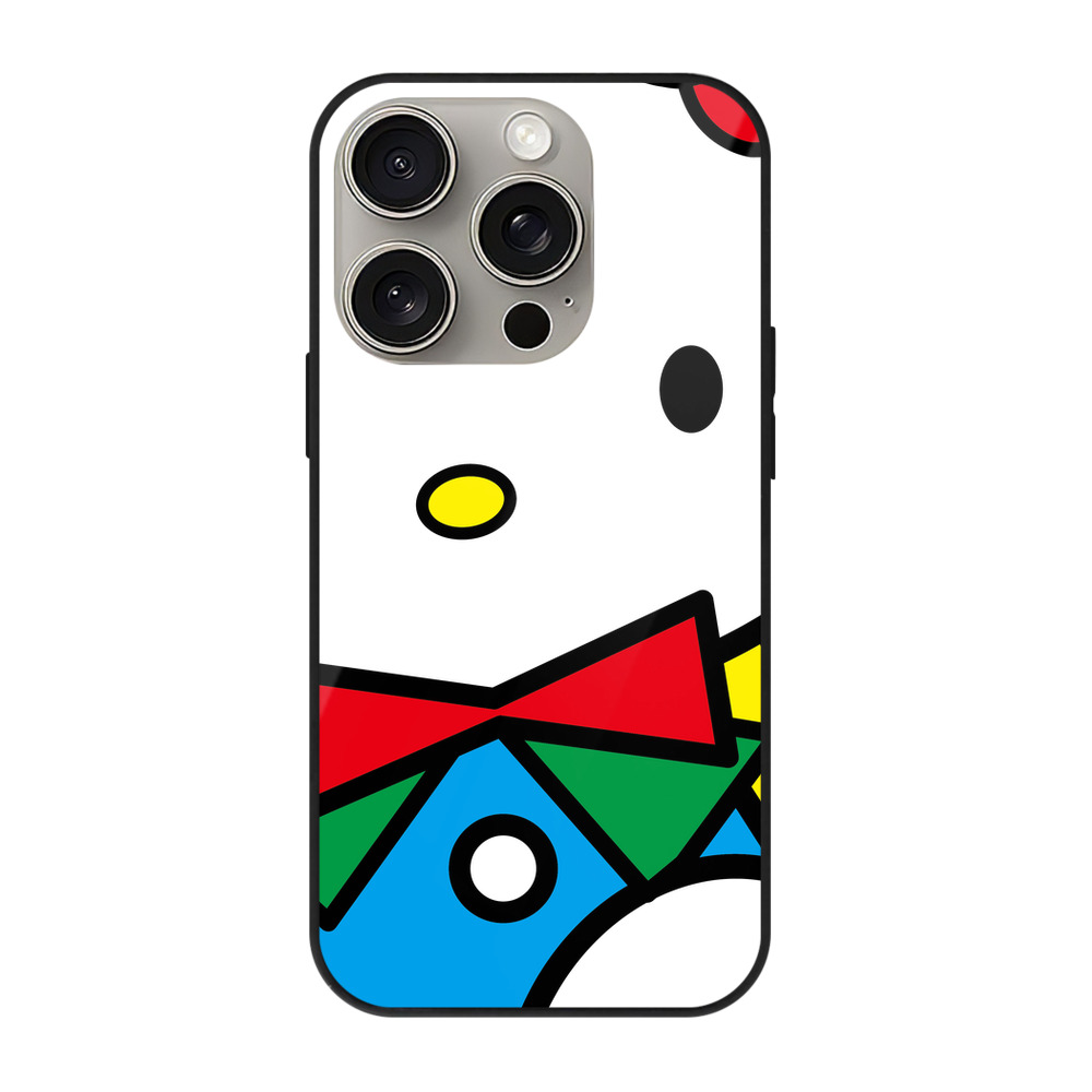 （画像用） Hello Kitty ハローキティ 【iPhone15Pro対応】スマホケース 耐衝撃＆黄変防止 背面ガラス