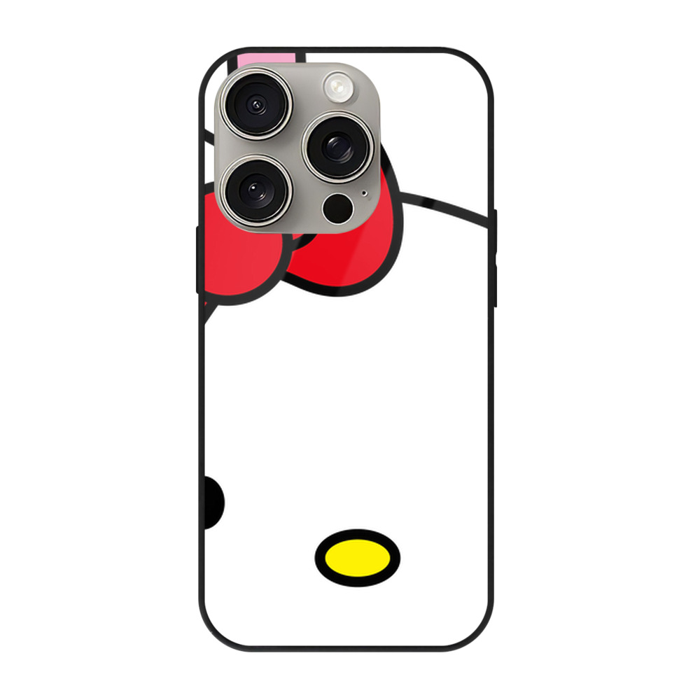 （画像用） Hello Kitty ハローキティ 【iPhone15Pro対応】スマホケース 耐衝撃＆黄変防止 背面ガラス