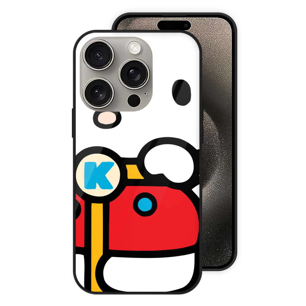 （画像用） Hello Kitty ハローキティ 【iPhone15Pro対応】スマホケース 耐衝撃＆黄変防止 背面ガラス