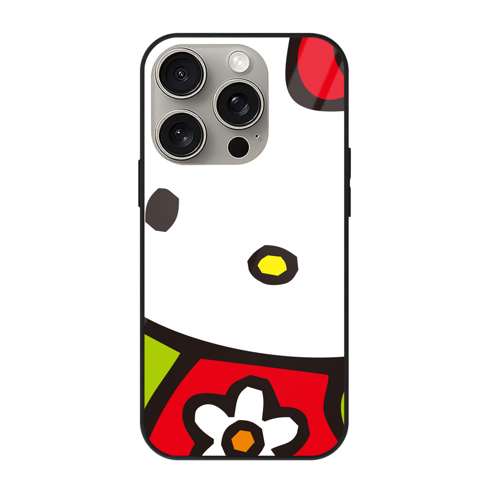 （画像用） Hello Kitty ハローキティ 【iPhone15Pro対応】スマホケース 耐衝撃＆黄変防止 背面ガラス