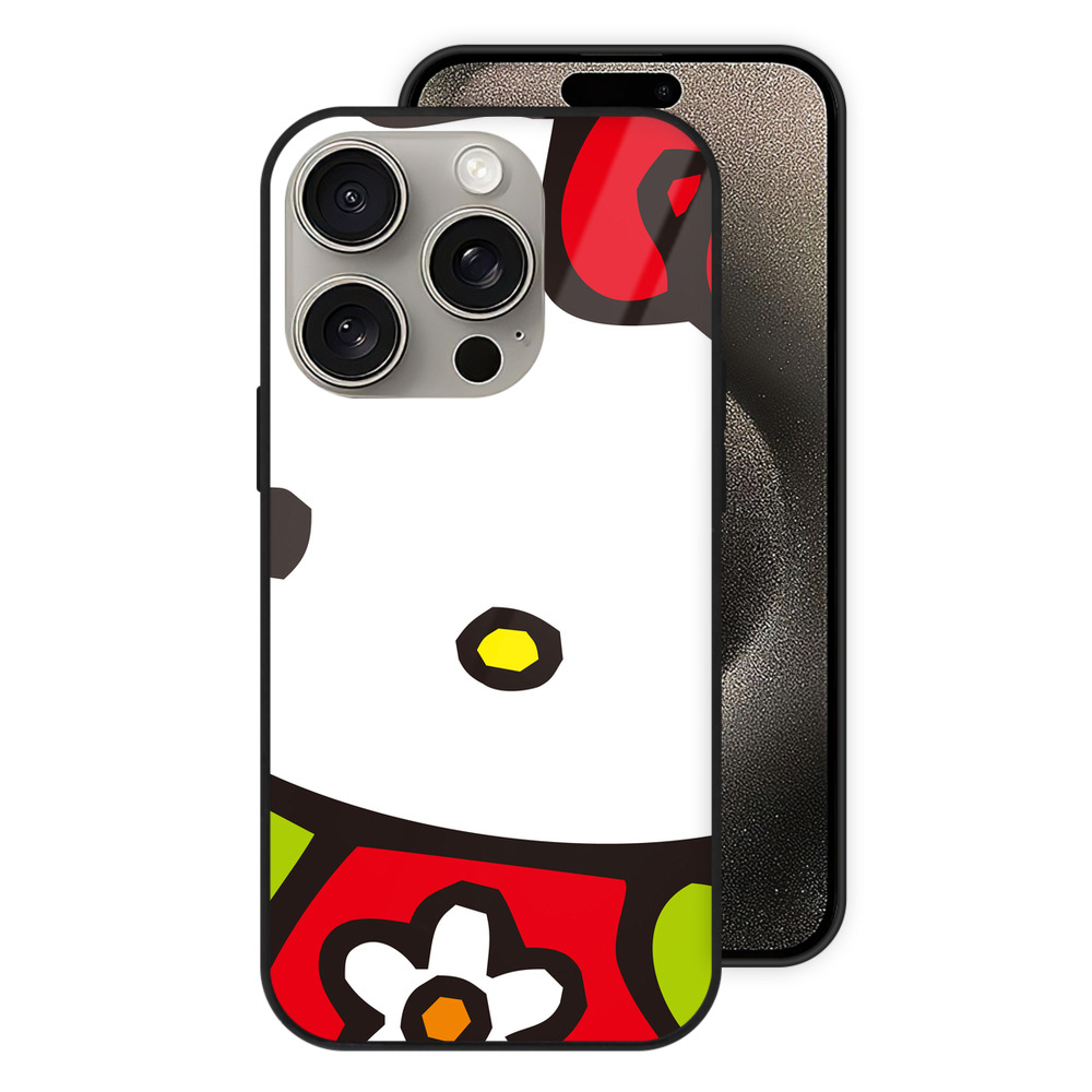 （画像用） Hello Kitty ハローキティ 【iPhone15Pro対応】スマホケース 耐衝撃＆黄変防止 背面ガラス