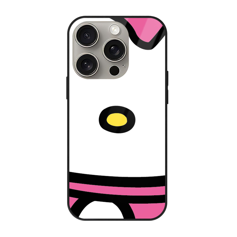 （画像用） Hello Kitty ハローキティ 【iPhone15Pro対応】スマホケース 耐衝撃＆黄変防止 背面ガラス