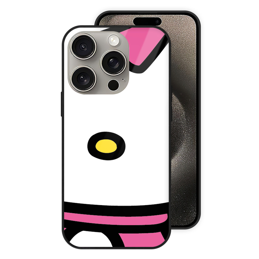 （画像用） Hello Kitty ハローキティ 【iPhone15Pro対応】スマホケース 耐衝撃＆黄変防止 背面ガラス