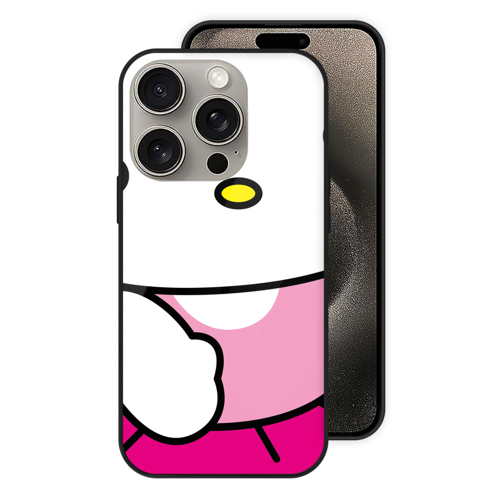 （画像用） Hello Kitty ハローキティ 【iPhone15Pro対応】スマホケース 耐衝撃＆黄変防止 背面ガラス