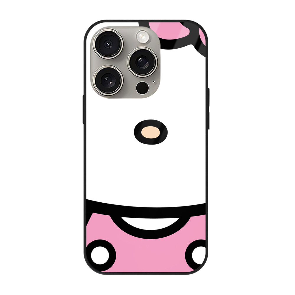 （画像用） Hello Kitty ハローキティ 【iPhone15Pro対応】スマホケース 耐衝撃＆黄変防止 背面ガラス