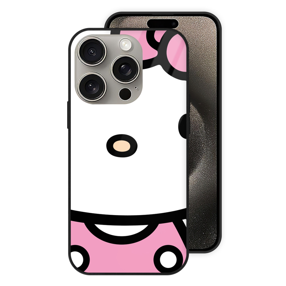 （画像用） Hello Kitty ハローキティ 【iPhone15Pro対応】スマホケース 耐衝撃＆黄変防止 背面ガラス