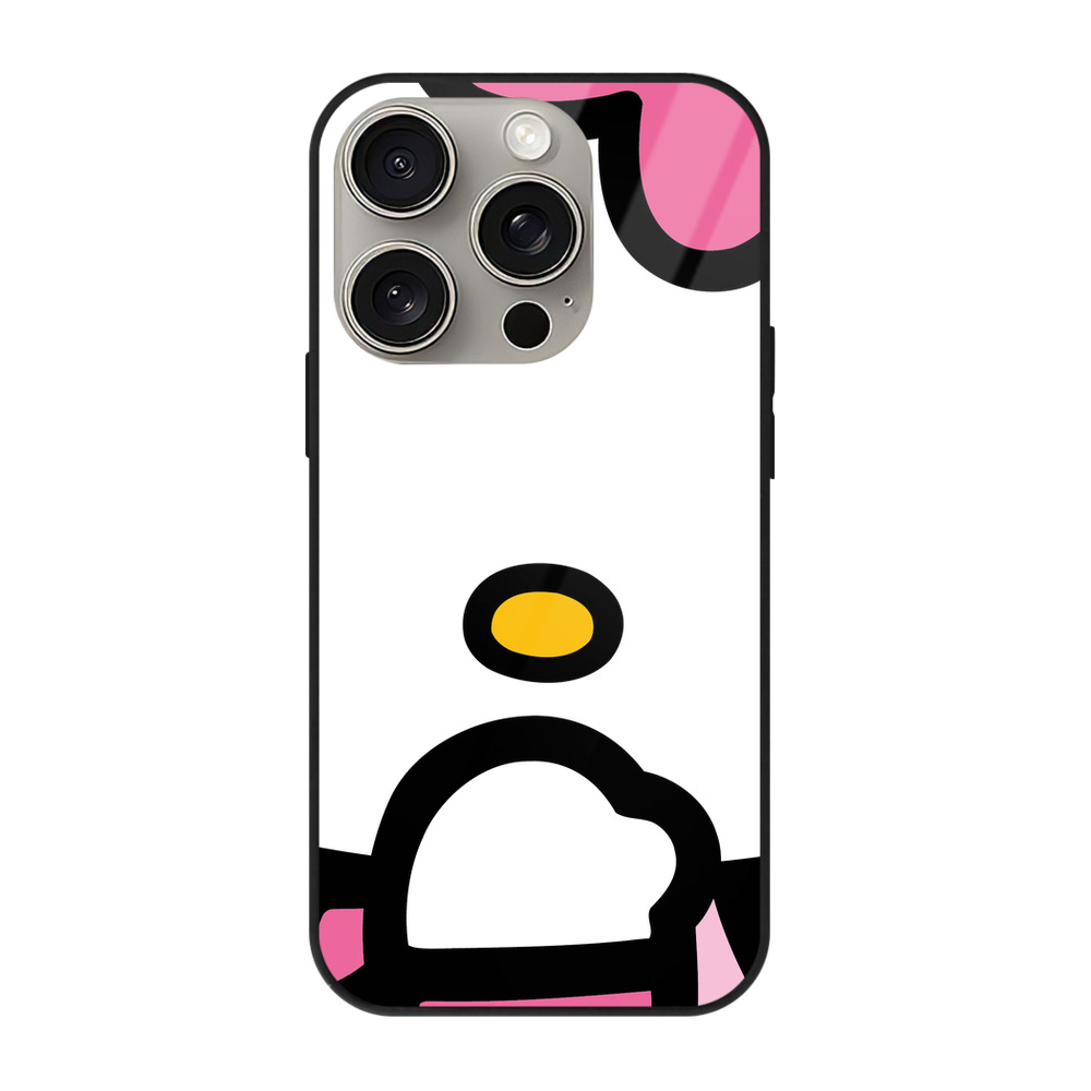 （画像用） Hello Kitty ハローキティ 【iPhone15Pro対応】スマホケース 耐衝撃＆黄変防止 背面ガラス