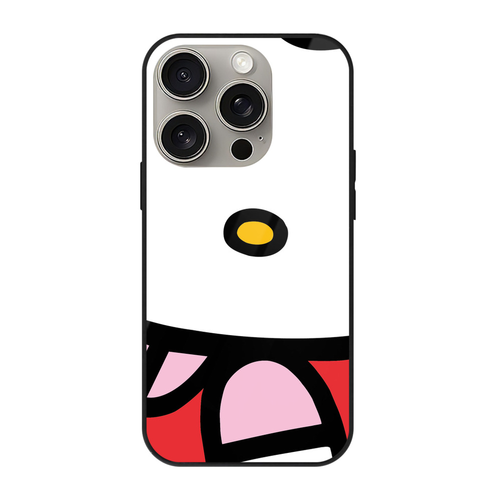 （画像用） Hello Kitty ハローキティ 【iPhone15Pro対応】スマホケース 耐衝撃＆黄変防止 背面ガラス