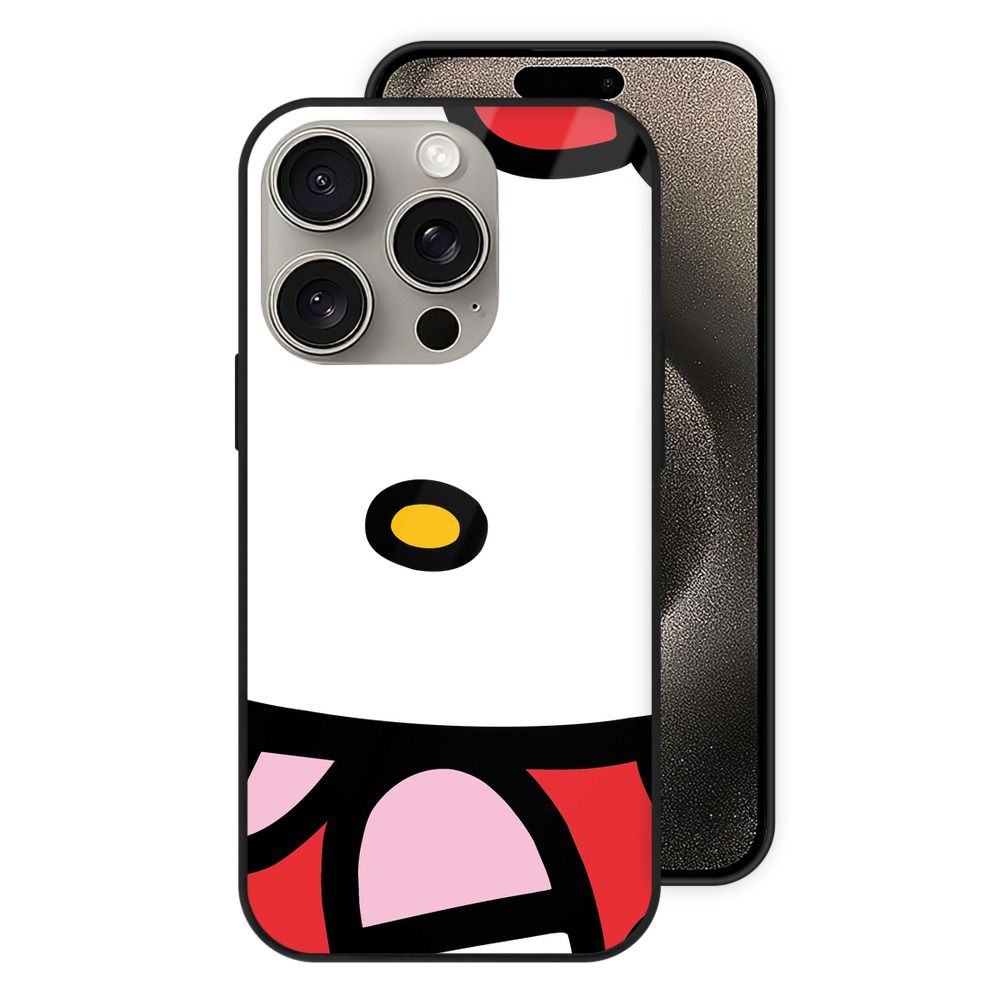 （画像用） Hello Kitty ハローキティ 【iPhone15Pro対応】スマホケース 耐衝撃＆黄変防止 背面ガラス