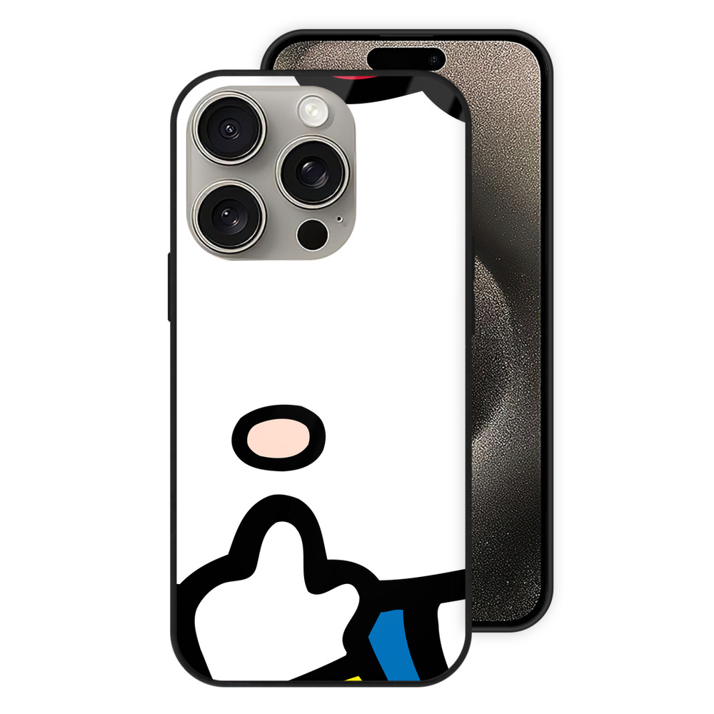 （画像用） Hello Kitty ハローキティ 【iPhone15Pro対応】スマホケース 耐衝撃＆黄変防止 背面ガラス