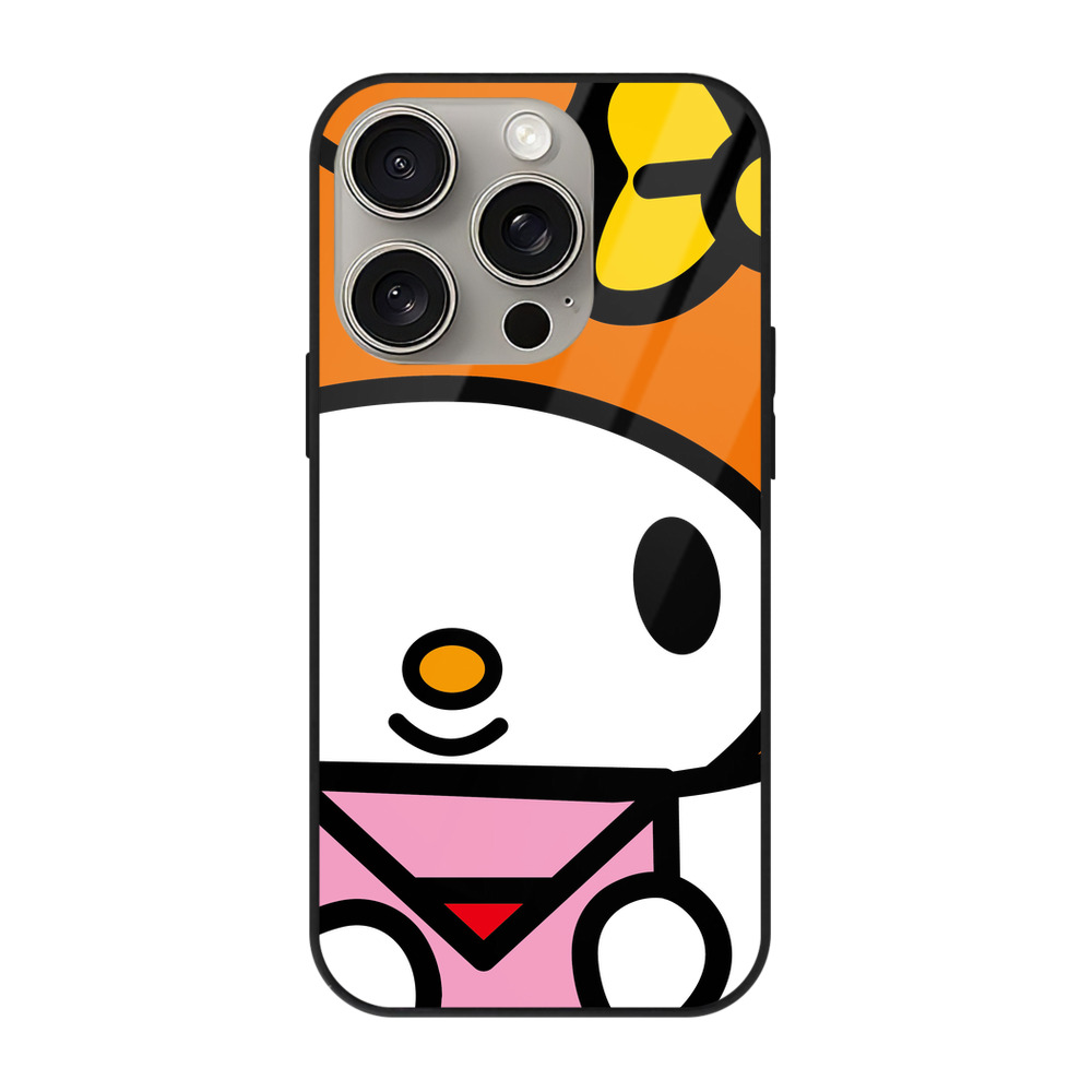 （画像用） Hello Kitty ハローキティ 【iPhone15Pro対応】スマホケース 耐衝撃＆黄変防止 背面ガラス