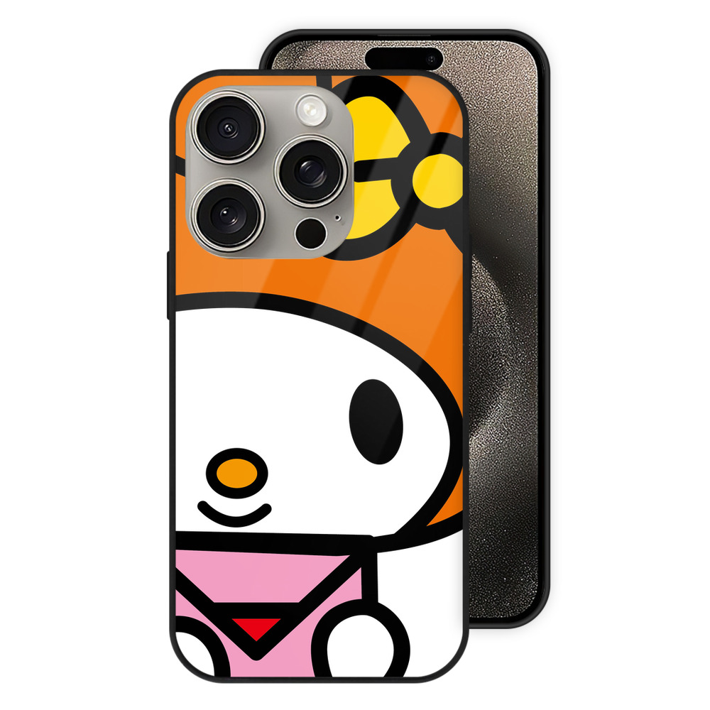 （画像用） Hello Kitty ハローキティ 【iPhone15Pro対応】スマホケース 耐衝撃＆黄変防止 背面ガラス