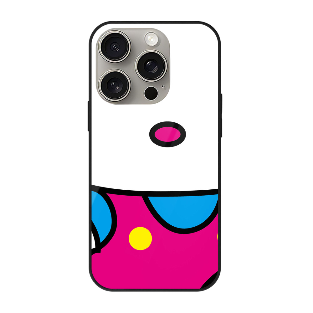 （画像用） Hello Kitty ハローキティ 【iPhone15Pro対応】スマホケース 耐衝撃＆黄変防止 背面ガラス