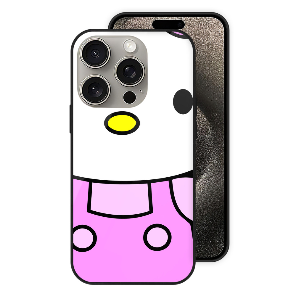 （画像用） Hello Kitty ハローキティ 【iPhone15Pro対応】スマホケース 耐衝撃＆黄変防止 背面ガラス