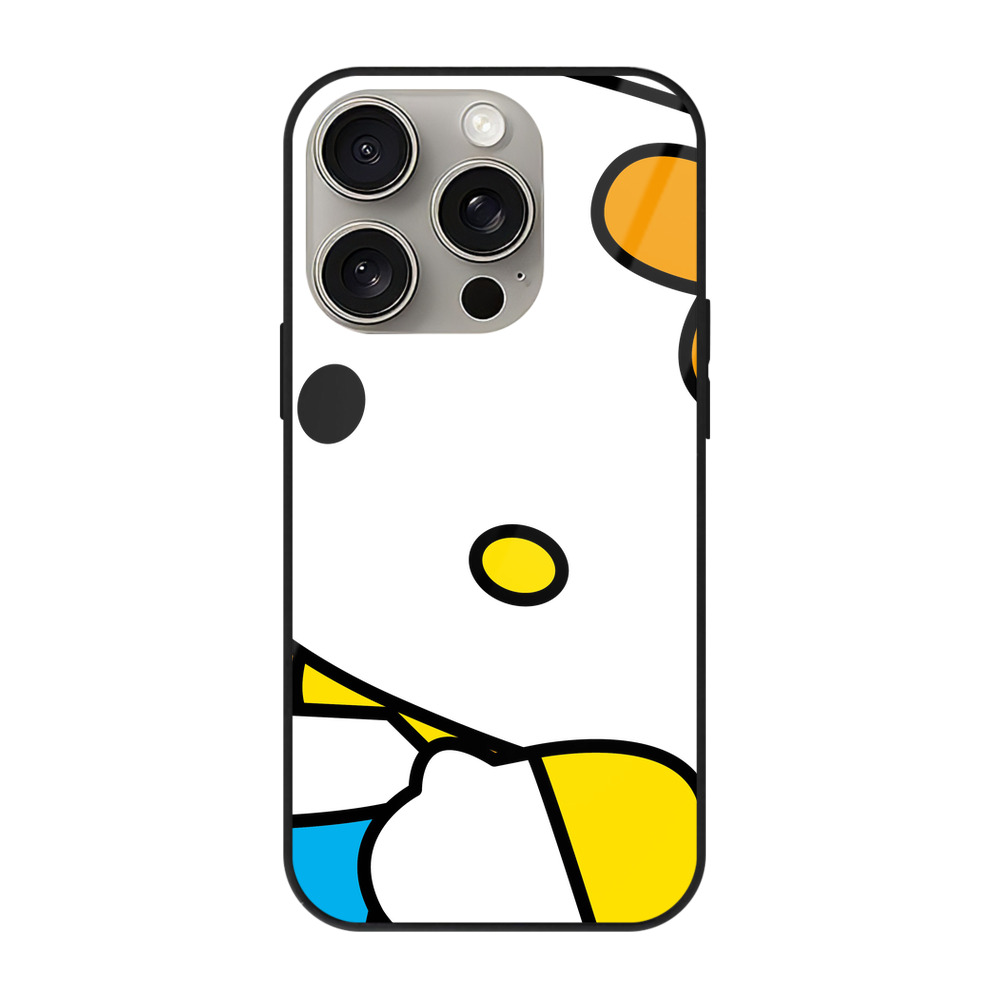 （画像用） Hello Kitty ハローキティ 【iPhone15Pro対応】スマホケース 耐衝撃＆黄変防止 背面ガラス