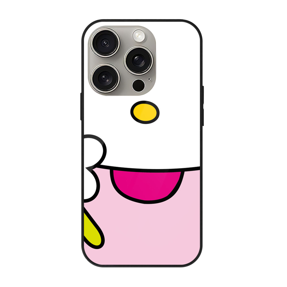 （画像用） Hello Kitty ハローキティ 【iPhone15Pro対応】スマホケース 耐衝撃＆黄変防止 背面ガラス