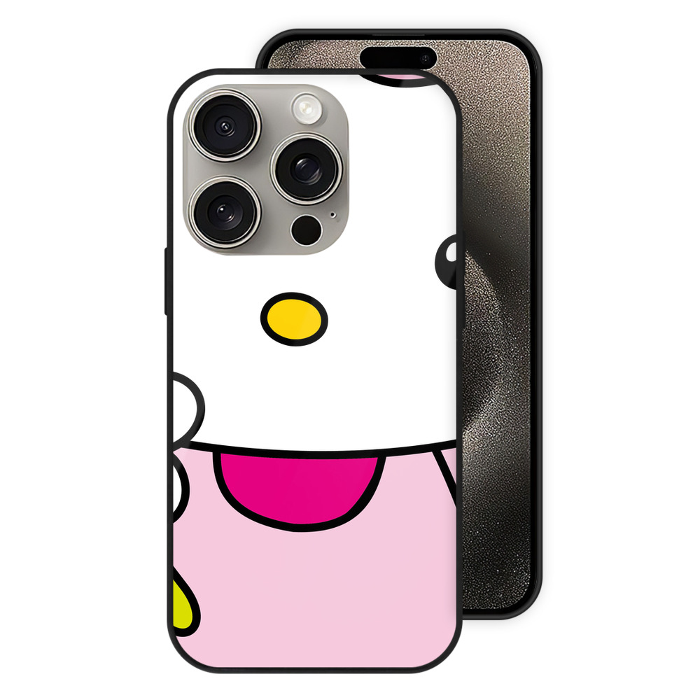 （画像用） Hello Kitty ハローキティ 【iPhone15Pro対応】スマホケース 耐衝撃＆黄変防止 背面ガラス