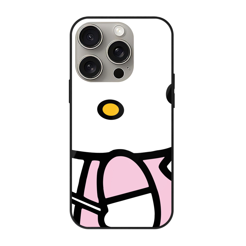 （画像用） Hello Kitty ハローキティ 【iPhone15Pro対応】スマホケース 耐衝撃＆黄変防止 背面ガラス
