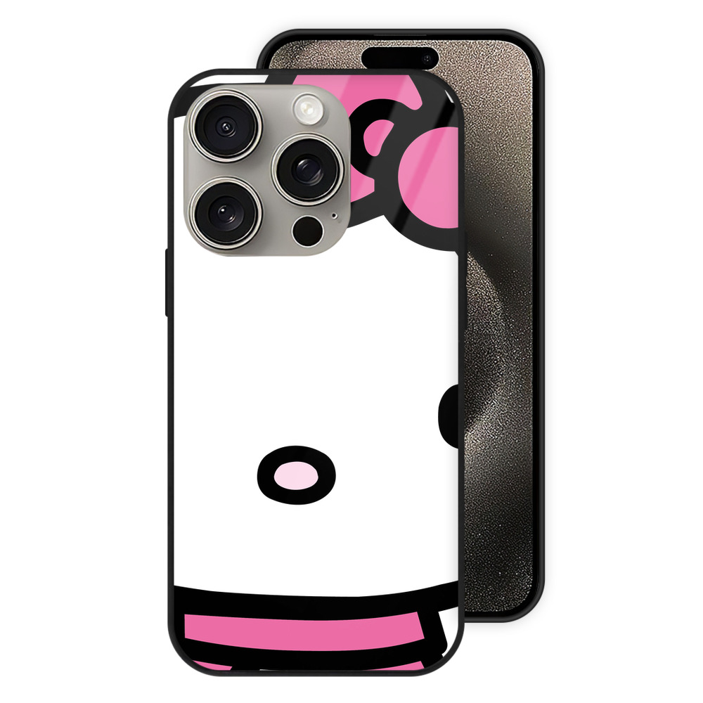 （画像用） Hello Kitty ハローキティ 【iPhone15Pro対応】スマホケース 耐衝撃＆黄変防止 背面ガラス