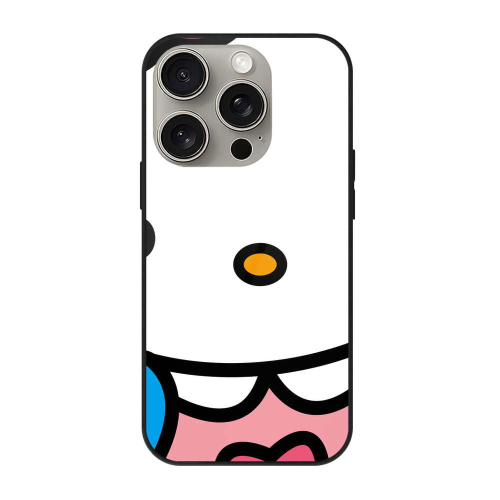（画像用） Hello Kitty ハローキティ 【iPhone15Pro対応】スマホケース 耐衝撃＆黄変防止 背面ガラス