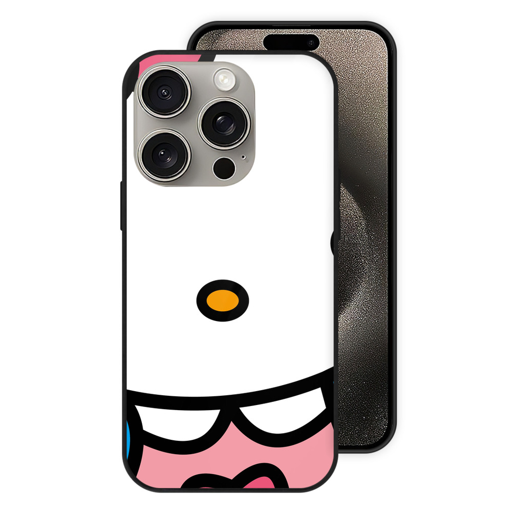 （画像用） Hello Kitty ハローキティ 【iPhone15Pro対応】スマホケース 耐衝撃＆黄変防止 背面ガラス