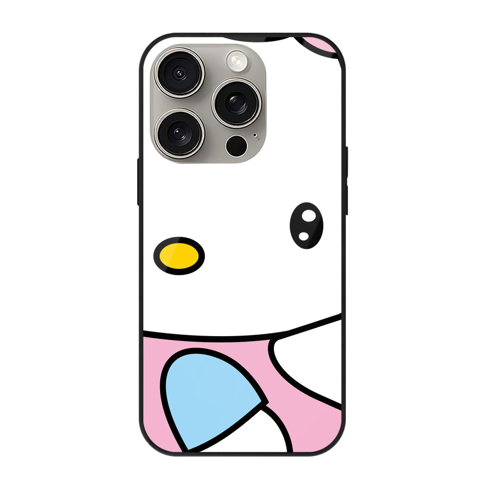 （画像用） Hello Kitty ハローキティ 【iPhone15Pro対応】スマホケース 耐衝撃＆黄変防止 背面ガラス