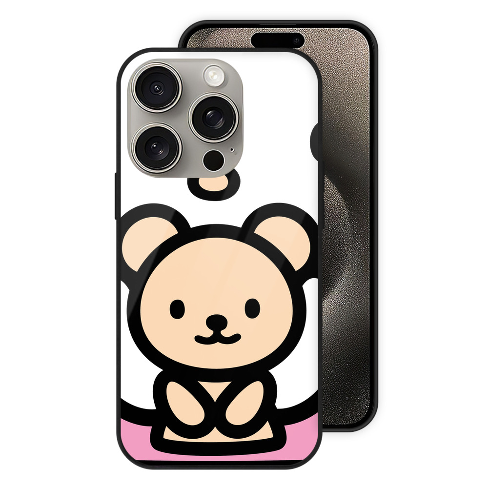 （画像用） Hello Kitty ハローキティ 【iPhone15Pro対応】スマホケース 耐衝撃＆黄変防止 背面ガラス