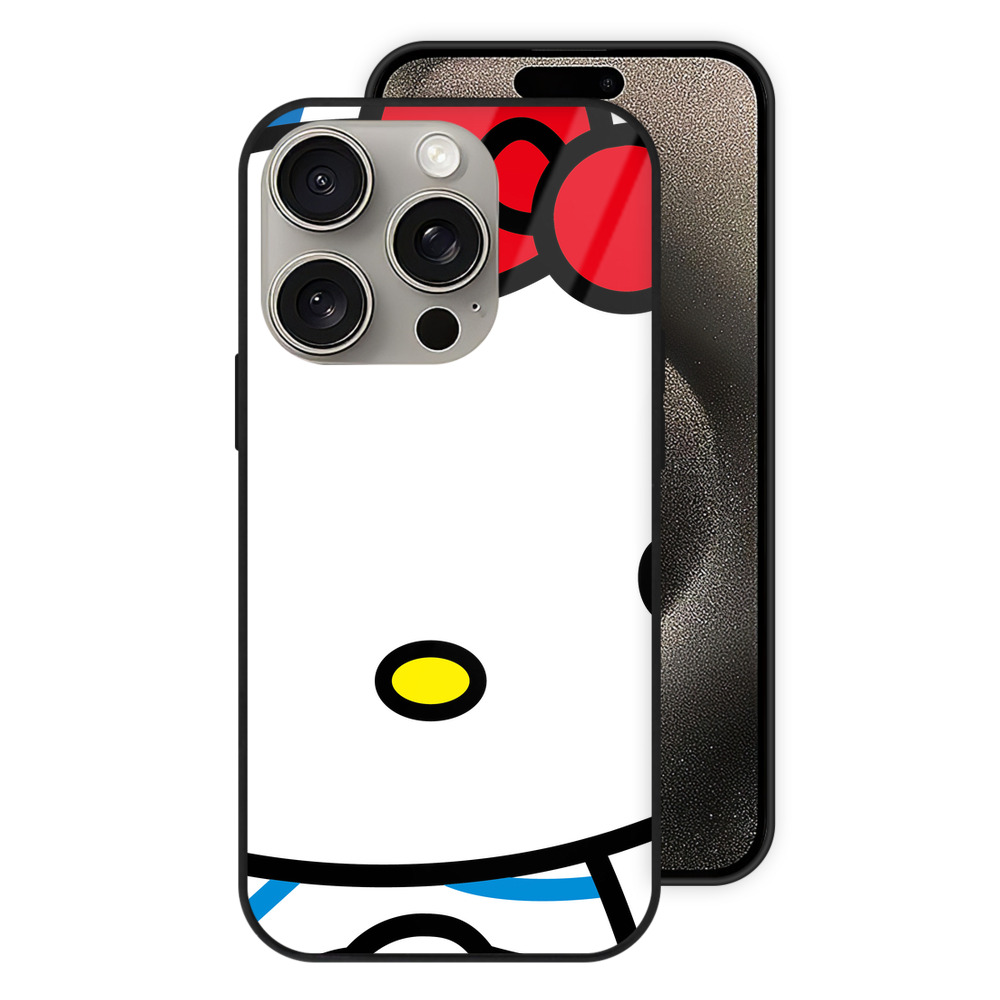 （画像用） Hello Kitty ハローキティ 【iPhone15Pro対応】スマホケース 耐衝撃＆黄変防止 背面ガラス