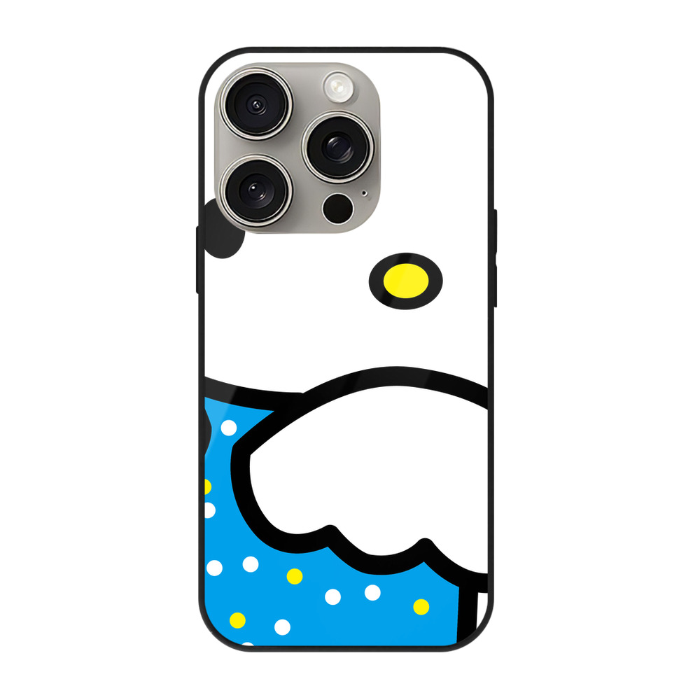 （画像用） Hello Kitty ハローキティ 【iPhone15Pro対応】スマホケース 耐衝撃＆黄変防止 背面ガラス