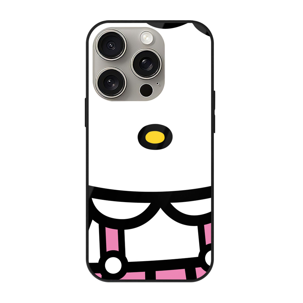 （画像用） Hello Kitty ハローキティ 【iPhone15Pro対応】スマホケース 耐衝撃＆黄変防止 背面ガラス