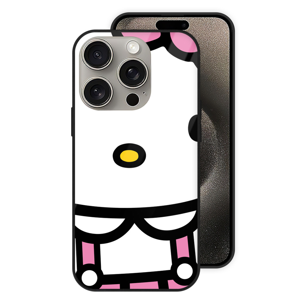 （画像用） Hello Kitty ハローキティ 【iPhone15Pro対応】スマホケース 耐衝撃＆黄変防止 背面ガラス